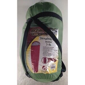 Timber Creek Adult Sleeping Bag Mummy Style 3-lb 90" x 31" x 21.5"